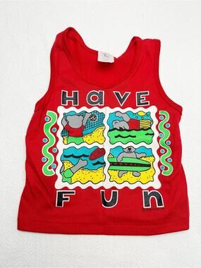 Toddletime Have Fun Red Kids Tank Top
